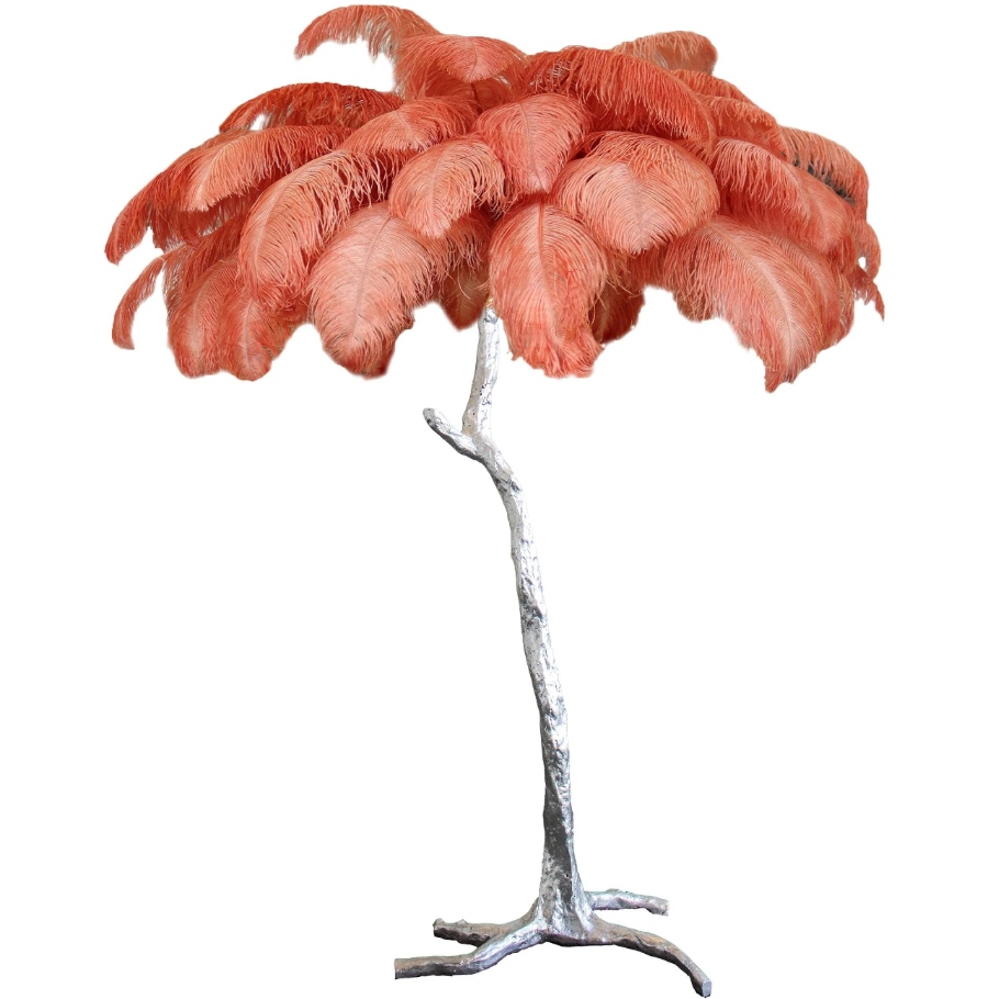 ostrich-feather-lamp-coral-silver-base-1